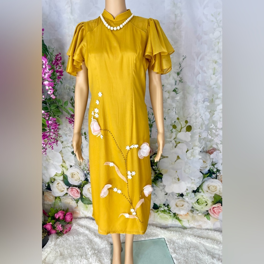 Ao Dai Cch Tn T Cao Cp 4 T Set/B, New Vietnamese Modern Dress, Cach Tan View 5